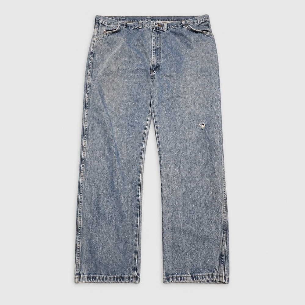 Wrangler Authentics Mens Relaxed Fit Light Wash Denim Jeans Blue 45x27.5